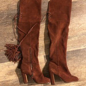 Schutz over the knee boot heels